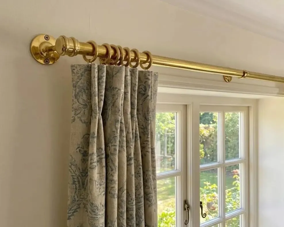 Unlacquered Brass Curtain Rod