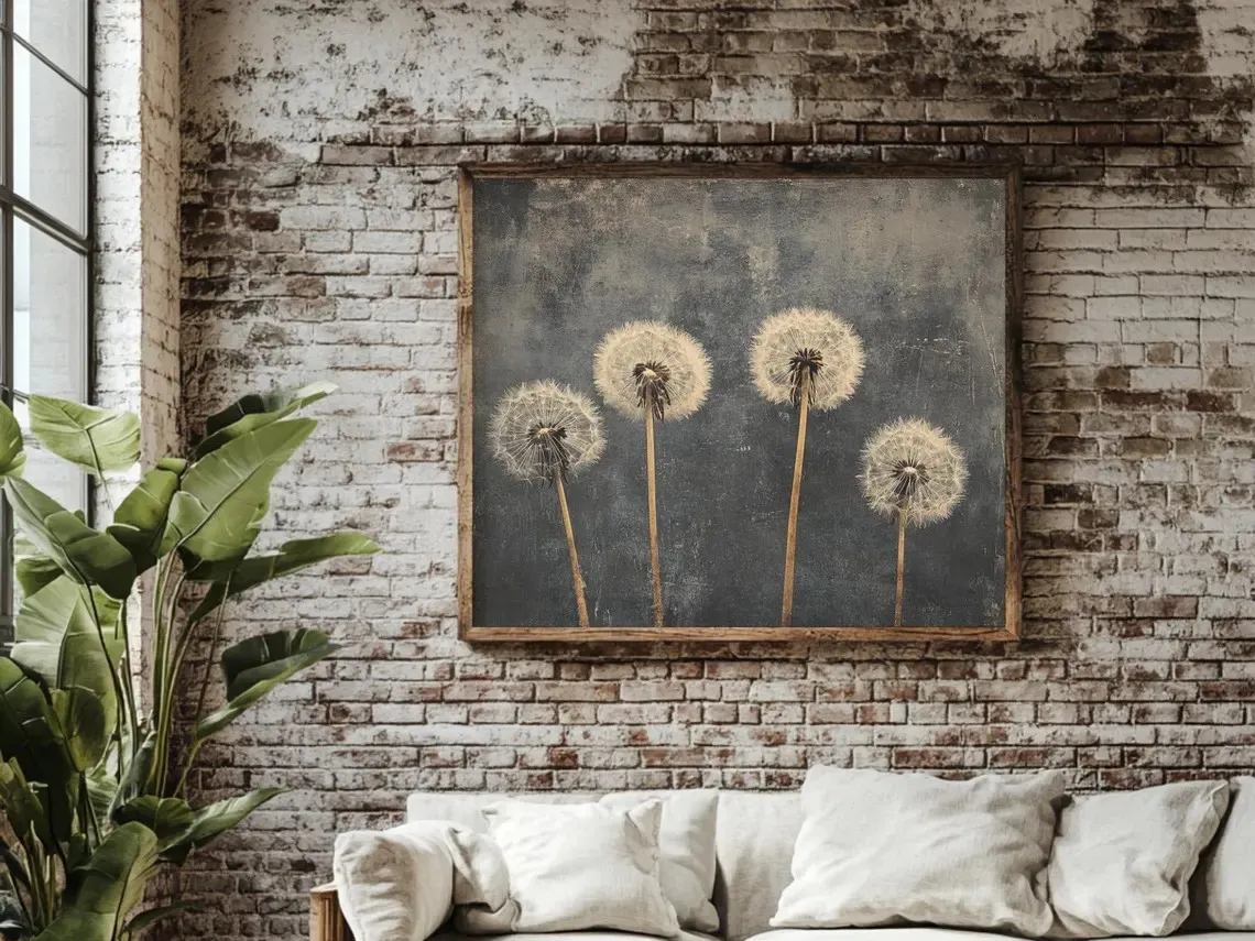 Vintage Dandelion Poster
